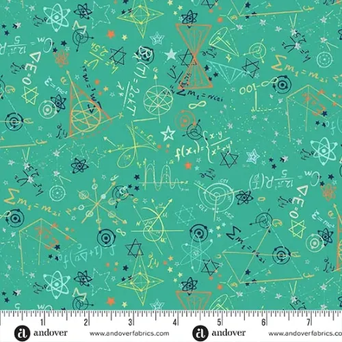 Makower Orbit Green Formula Print FQ 