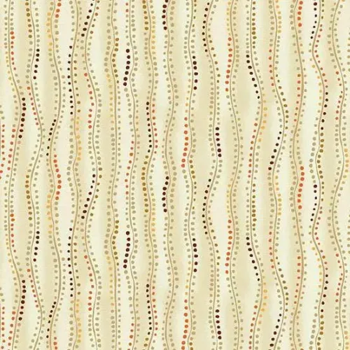Makower Golden Cream Brown Spot FQ