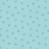 Makower Sweet Things Blue Tone on Tone Flower Sprig FQ