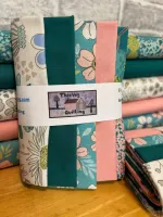 Secret Garden Teal Pink Floral Prints 5 FQ's Bundle 
