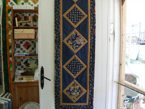 Squares on Point Table Runner Downloadable pattern